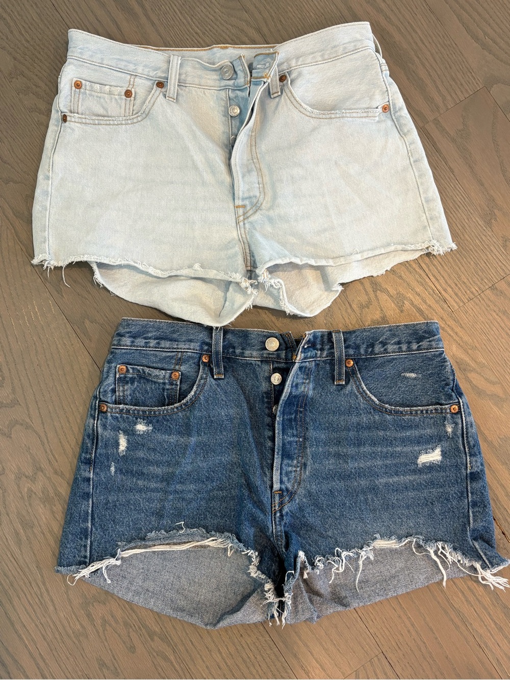 Two Pair of Levi's 501 Denim Shorts